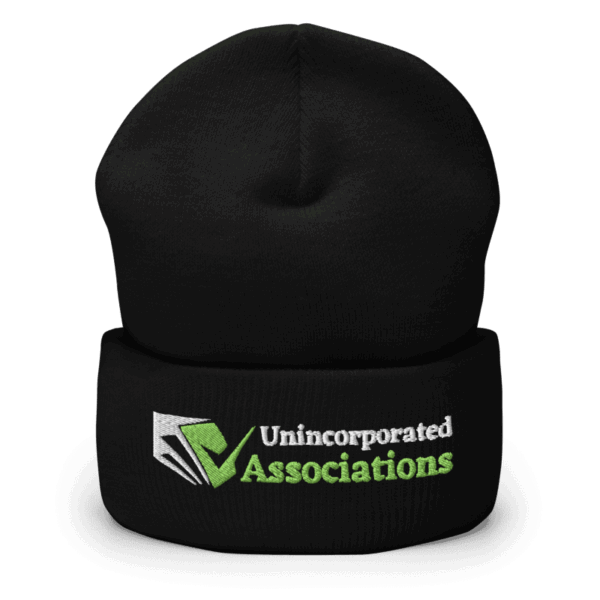 Unincorporated Associations Black Cuffed Beanie