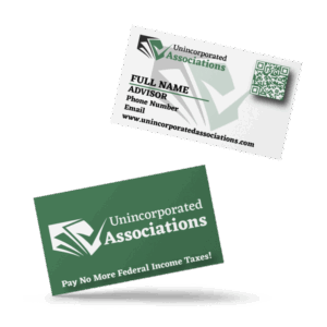 Unincorporated Associations Business Cards - Custom Community Networking